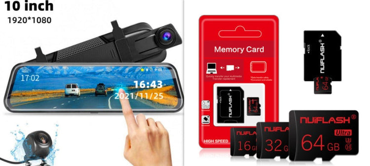 Front and Rear Dual Recording Rear View Mirror Dash Camera