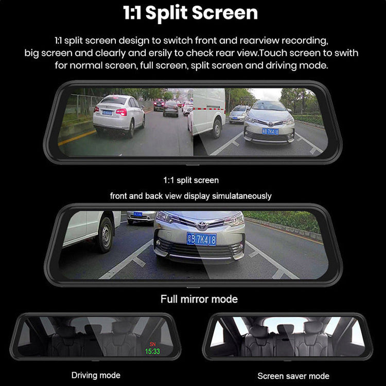 Front and Rear Dual Recording Rear View Mirror Dash Camera