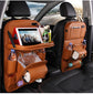 PU Leather Car Storage Bag Multifunction Seat Back Tray Hanging Bag Wa