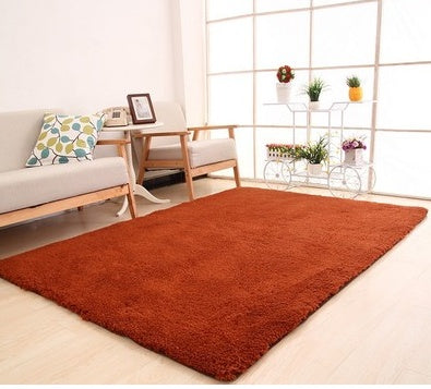 Living Room Rug Area Solid Carpet Fluffy Soft Home Decor White Plush C