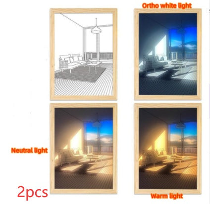 Illuminated Picture LED Decorative Light Painting Bedside Picture Styl