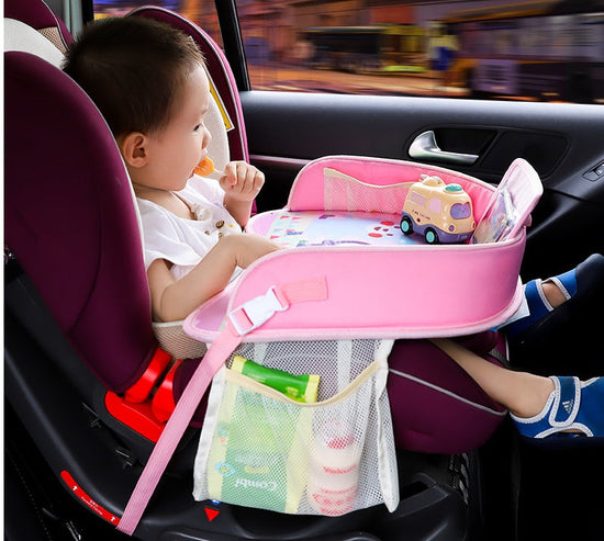 Baby car seat tray table