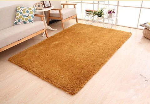 Living Room Rug Area Solid Carpet Fluffy Soft Home Decor White Plush C