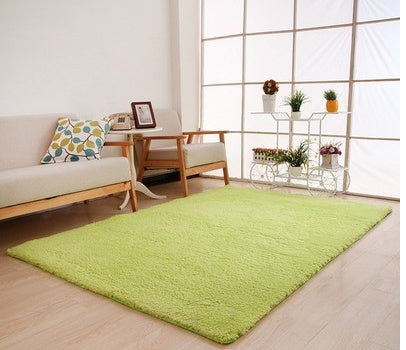 Living Room Rug Area Solid Carpet Fluffy Soft Home Decor White Plush C