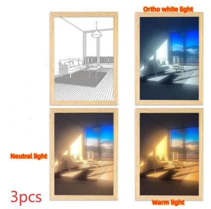 Illuminated Picture LED Decorative Light Painting Bedside Picture Styl