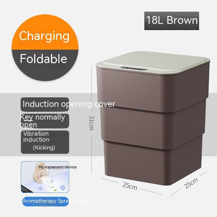 Smart Trash Can With Lid For Bedroom And Living Room Kitchen Storage B