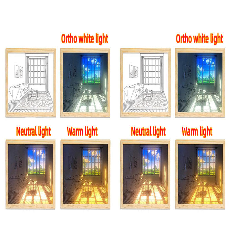 Illuminated Picture LED Decorative Light Painting Bedside Picture Styl