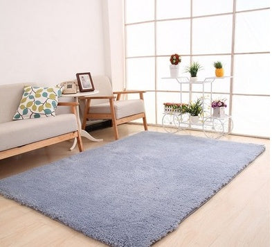 Living Room Rug Area Solid Carpet Fluffy Soft Home Decor White Plush C