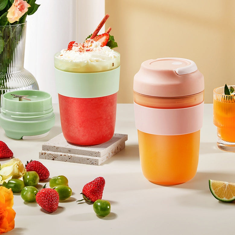 Portable Blender Juicer Cup Rechargeable With 4 Blades For Shakes And