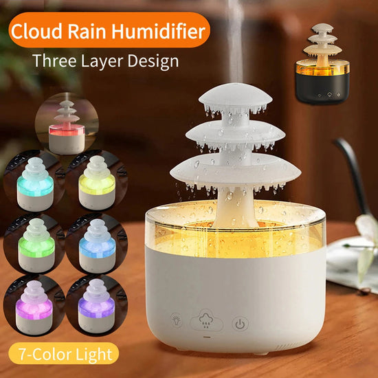 New Cloud Rain Air Humidifier Essential Oil Aromatherapy Diffuser USB 