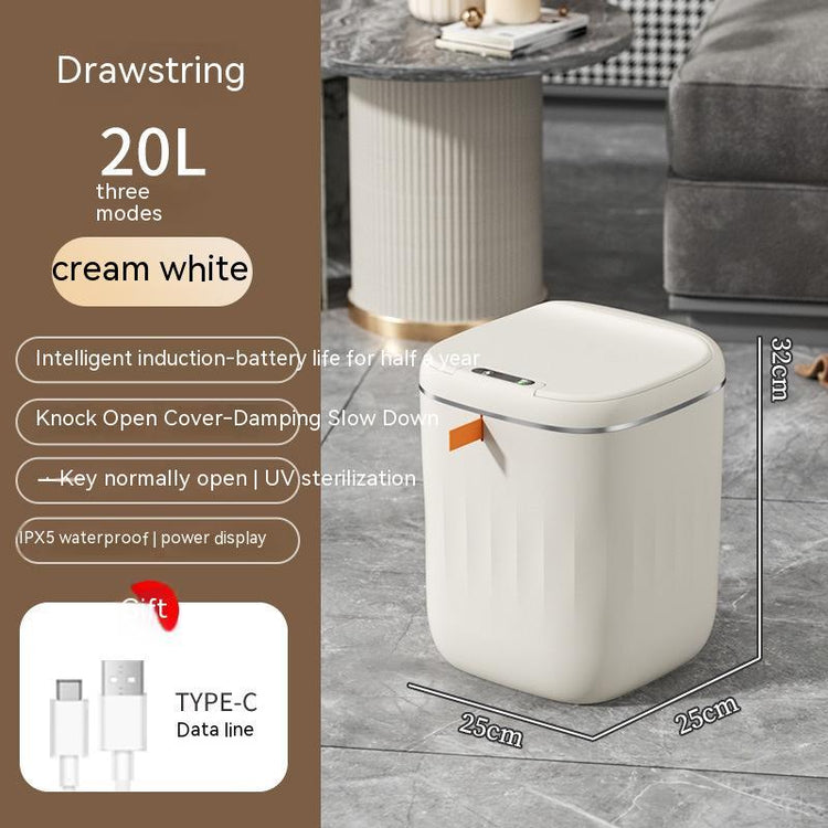 Smart Trash Can With Lid For Bedroom And Living Room Kitchen Storage B