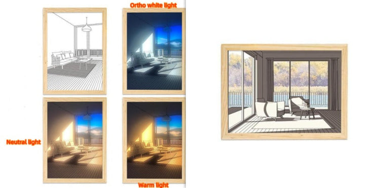 Illuminated Picture LED Decorative Light Painting Bedside Picture Styl