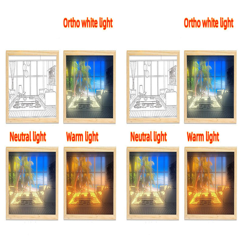 Illuminated Picture LED Decorative Light Painting Bedside Picture Styl